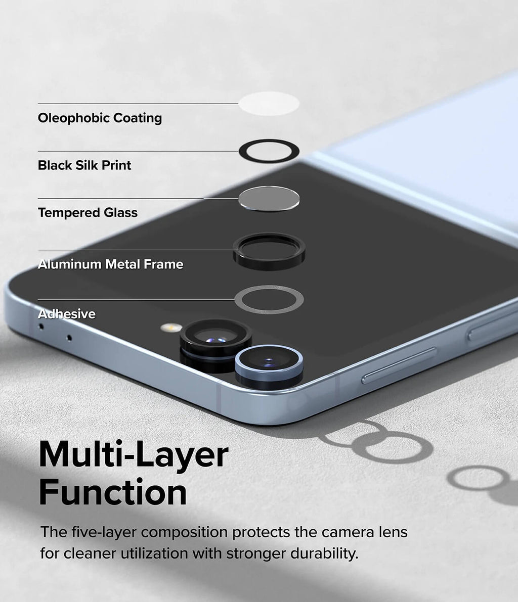 Protector de Cámara para Galaxy Z Flip 6 - Ringke Camera Lens Frame Glass (Pack de 2)
