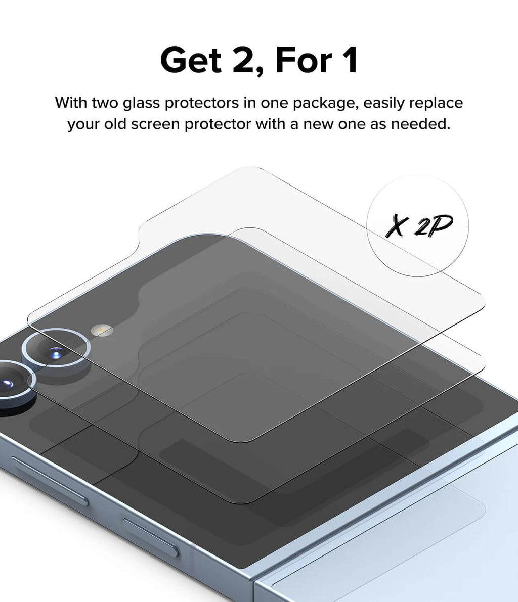 Protector de Pantalla para Galaxy Z Flip 6 - Ringke Cover Display Glass (Pack de 2)