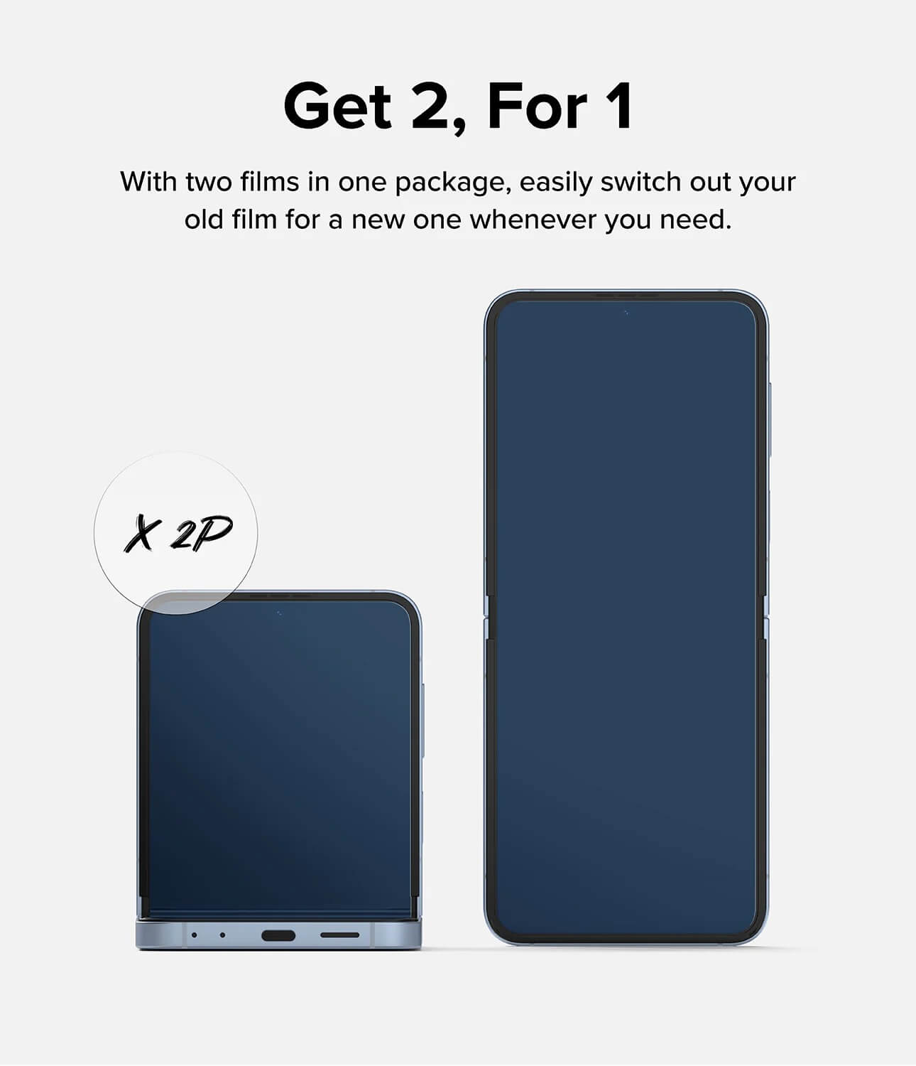 Protector de Pantalla para Galaxy Z Flip 6 - Ringke Dual Easy Film (Pack de 2)