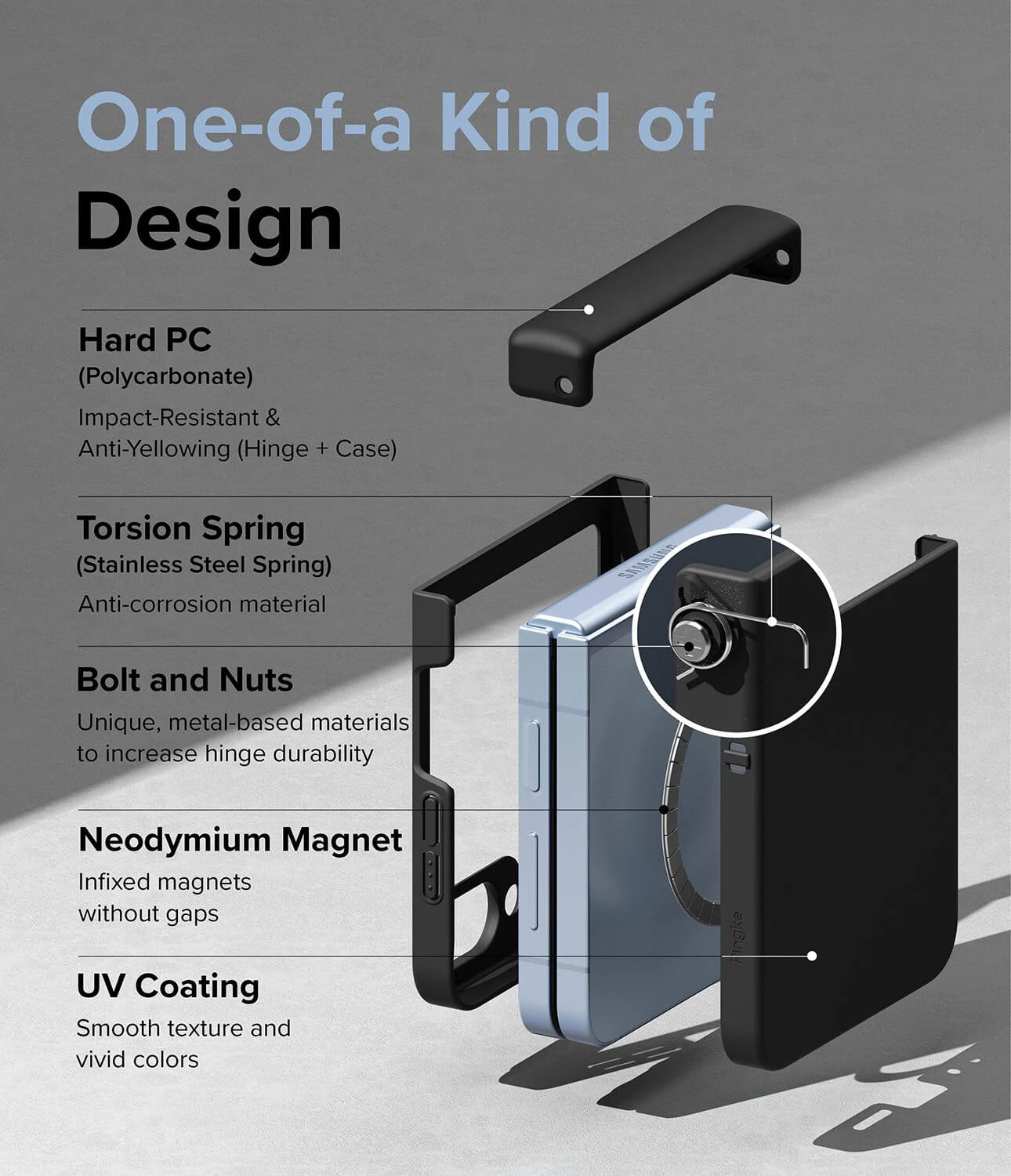 Estuche para Galaxy Z Flip7 FE / 6 - Ringke Slim Hinge Magnetic