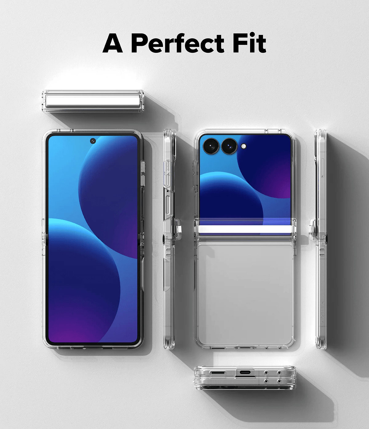 Estuche para Galaxy Z Flip 8 - Ringke Fusion Flap Magnetic - Clear