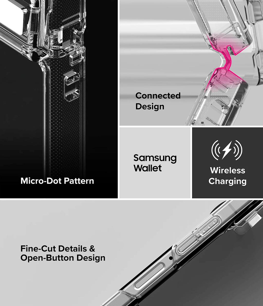 Estuche para Galaxy Z Flip 8 - Ringke Fusion Flap Magnetic - Clear