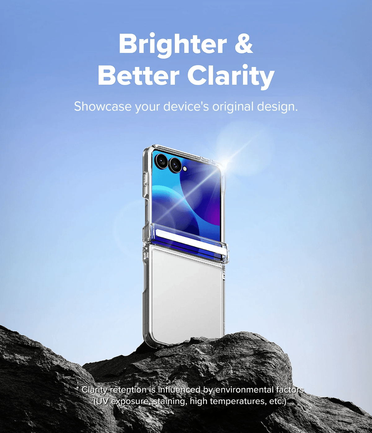 Estuche para Galaxy Z Flip 8 - Ringke Fusion Flap Magnetic - Clear