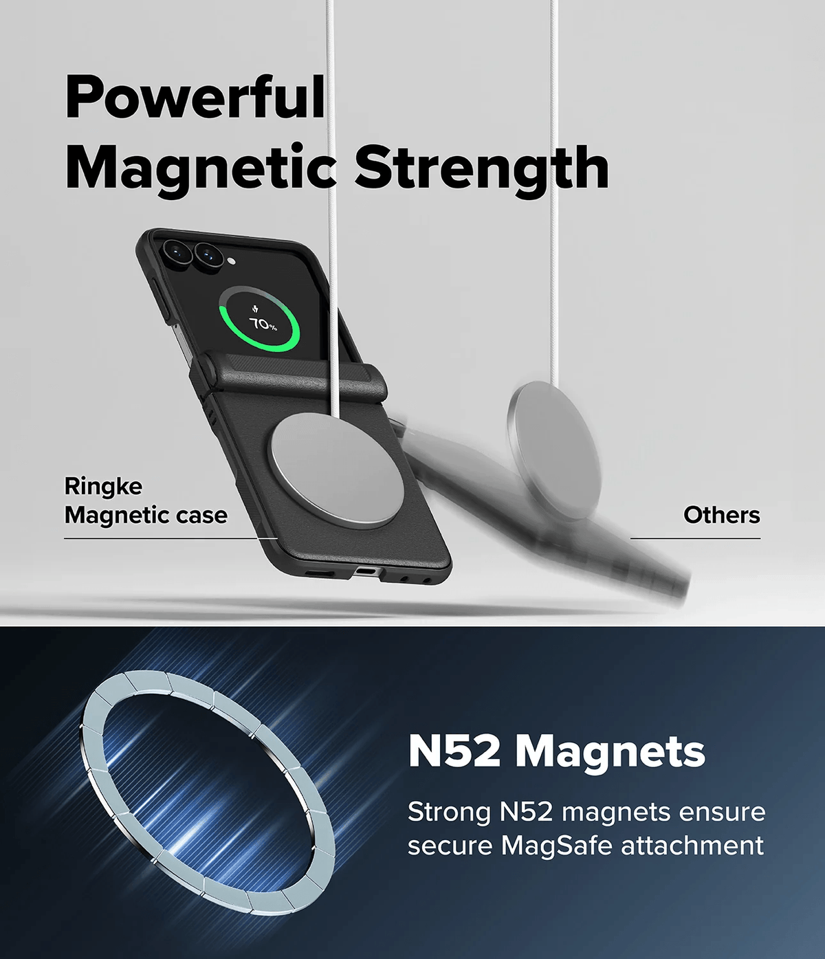Estuche para Galaxy Z Flip 8 - Ringke Onyx Flap Magnetic - Black