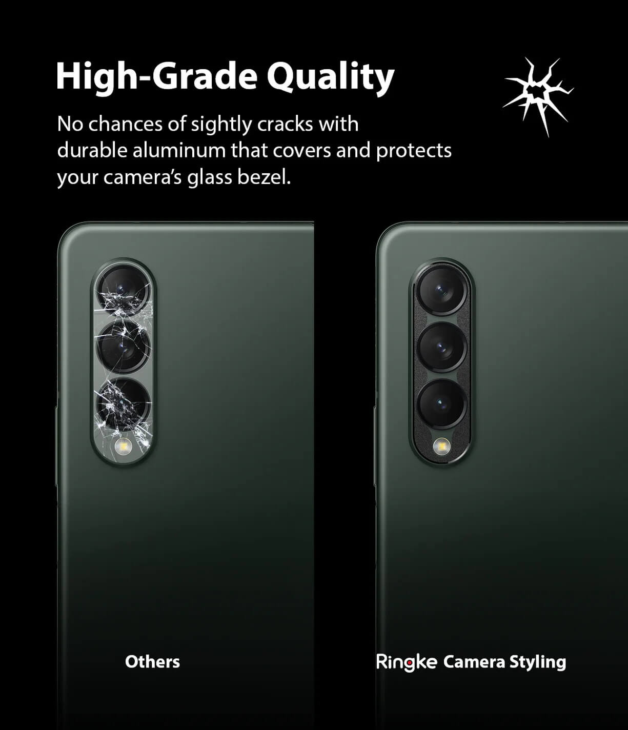 Protector de Cámaras para Galaxy Z Fold 3 - Ringke Camera Styling