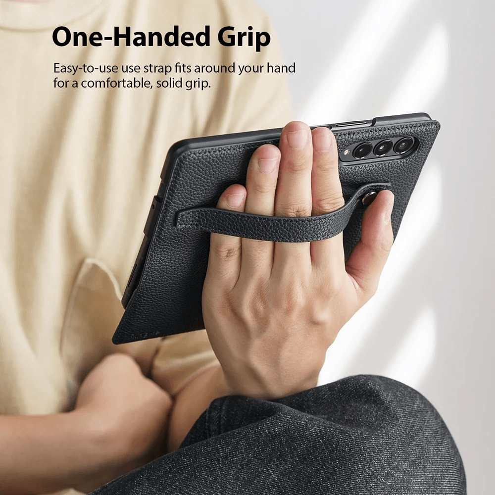Estuche para Galaxy Z Fold 3 - Ringke Folio Signature EZ Strap - Black