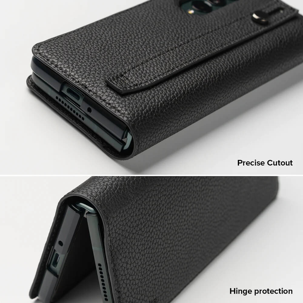 Estuche para Galaxy Z Fold 3 - Ringke Folio Signature EZ Strap - Black