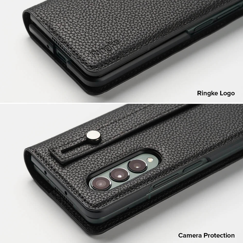 Estuche para Galaxy Z Fold 3 - Ringke Folio Signature EZ Strap - Black
