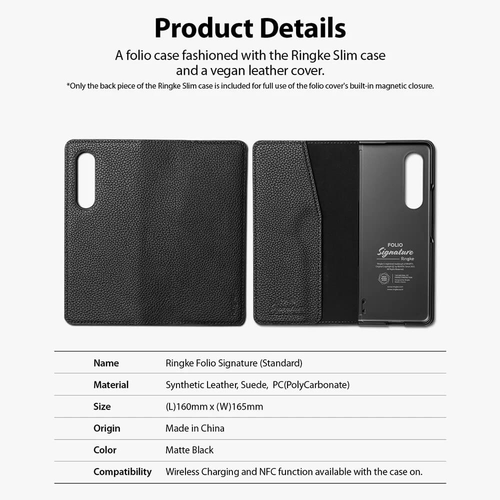 Estuche para Galaxy Z Fold 3 - Ringke Folio Signature Standard