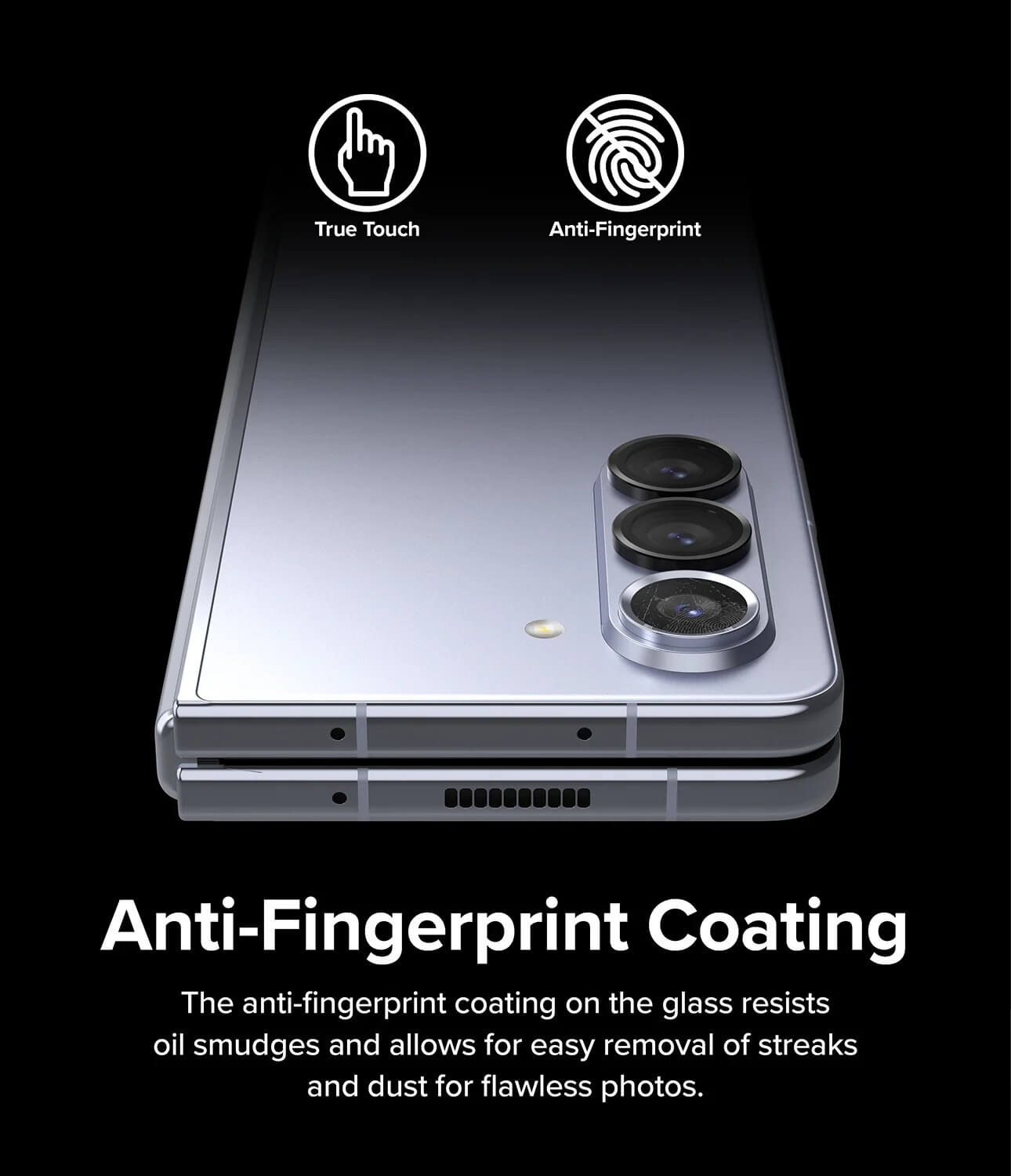 Protector de Cámara para Galaxy Z Fold 5 - Ringke Lens Frame Black