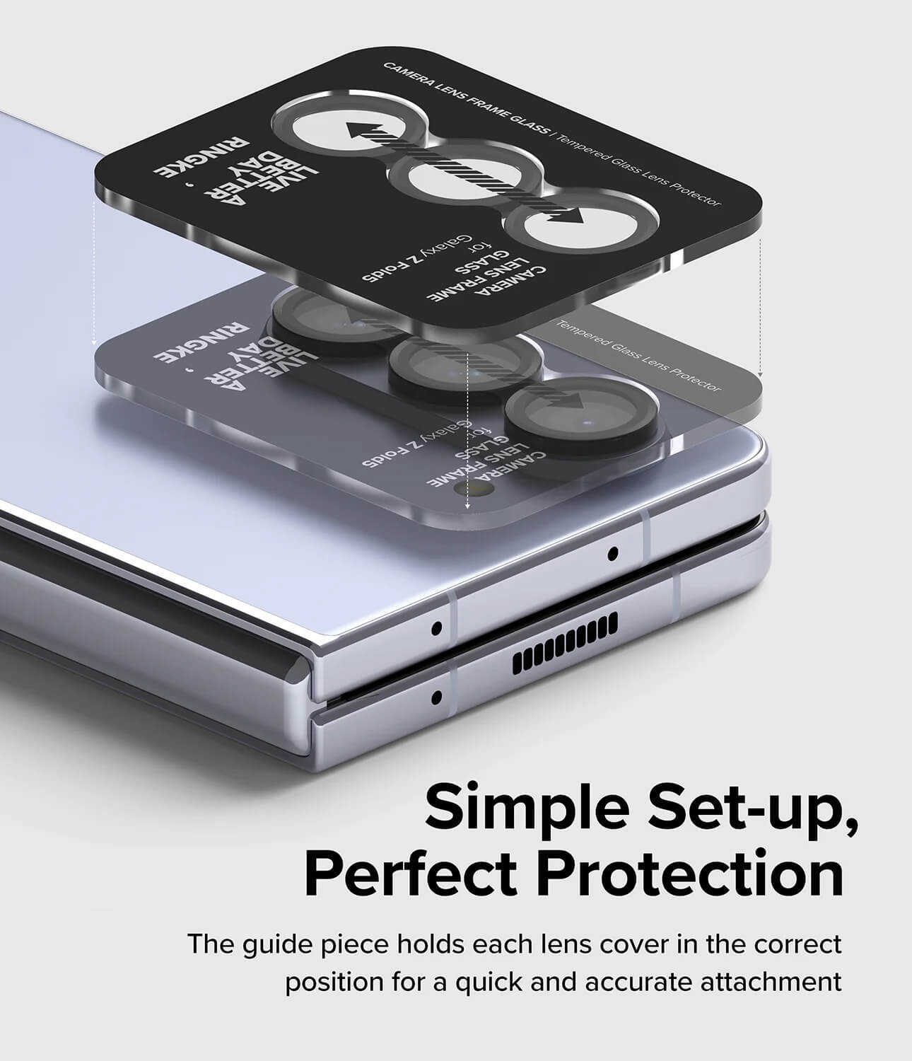 Protector de Cámara para Galaxy Z Fold 5 - Ringke Lens Frame Black