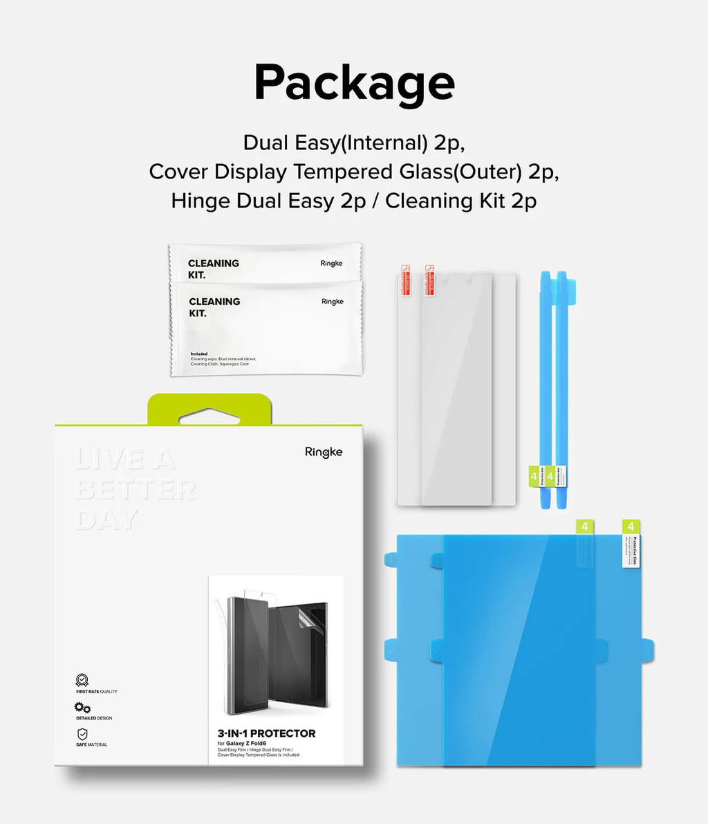 Combo para Galaxy Z Fold 6 - Ringke 3-in-1 Protector