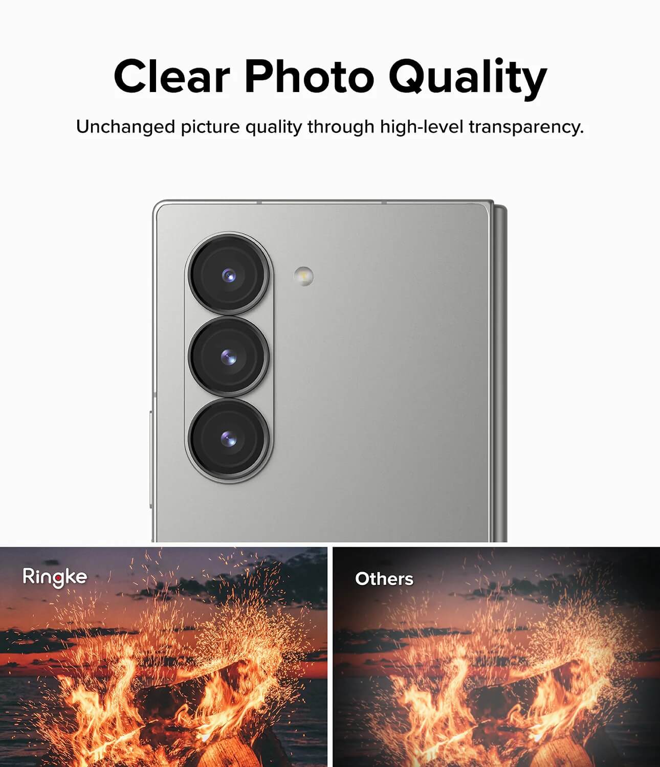 Protector de Cámara para Galaxy Z Fold 6 - Ringke Camera Lens Frame Glass (Pack de 2)