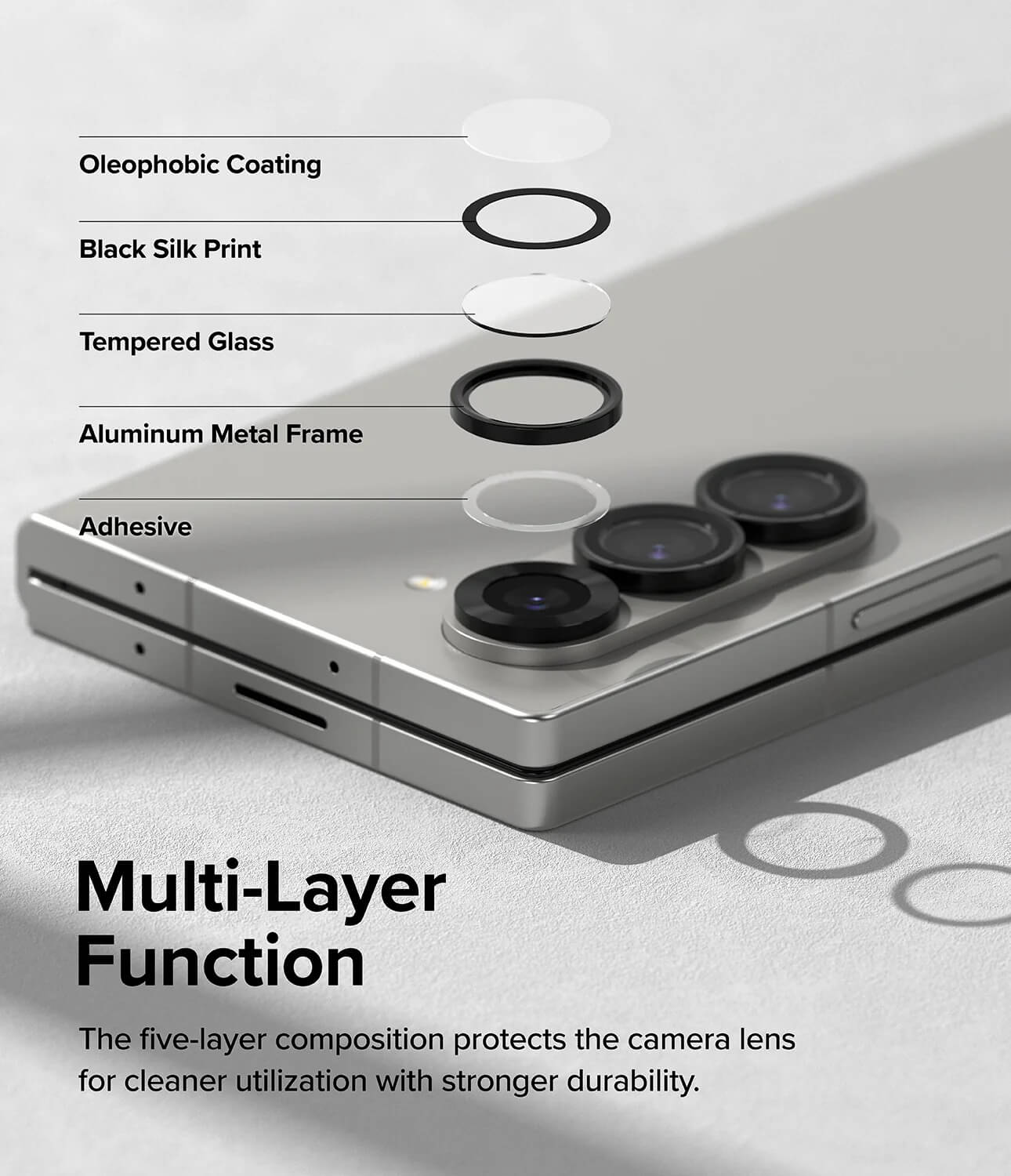 Protector de Cámara para Galaxy Z Fold 6 - Ringke Camera Lens Frame Glass (Pack de 2)