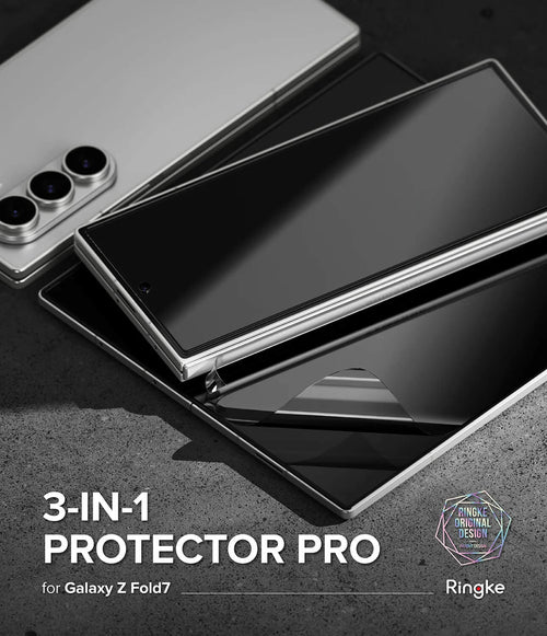 Combo Protector para Galaxy Z Fold 7 - Ringke 3-in-1 Protector Pro Dual Easy Film + Cover Display + Hinge Dual Easy