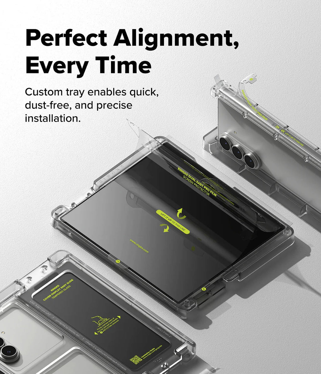 Combo Protector para Galaxy Z Fold 7 - Ringke 3-in-1 Protector Pro Dual Easy Film + Cover Display + Hinge Dual Easy