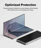Combo Protector para Galaxy Z Fold 7 - Ringke 3-in-1 Protector Pro Dual Easy Film + Cover Display + Hinge Dual Easy