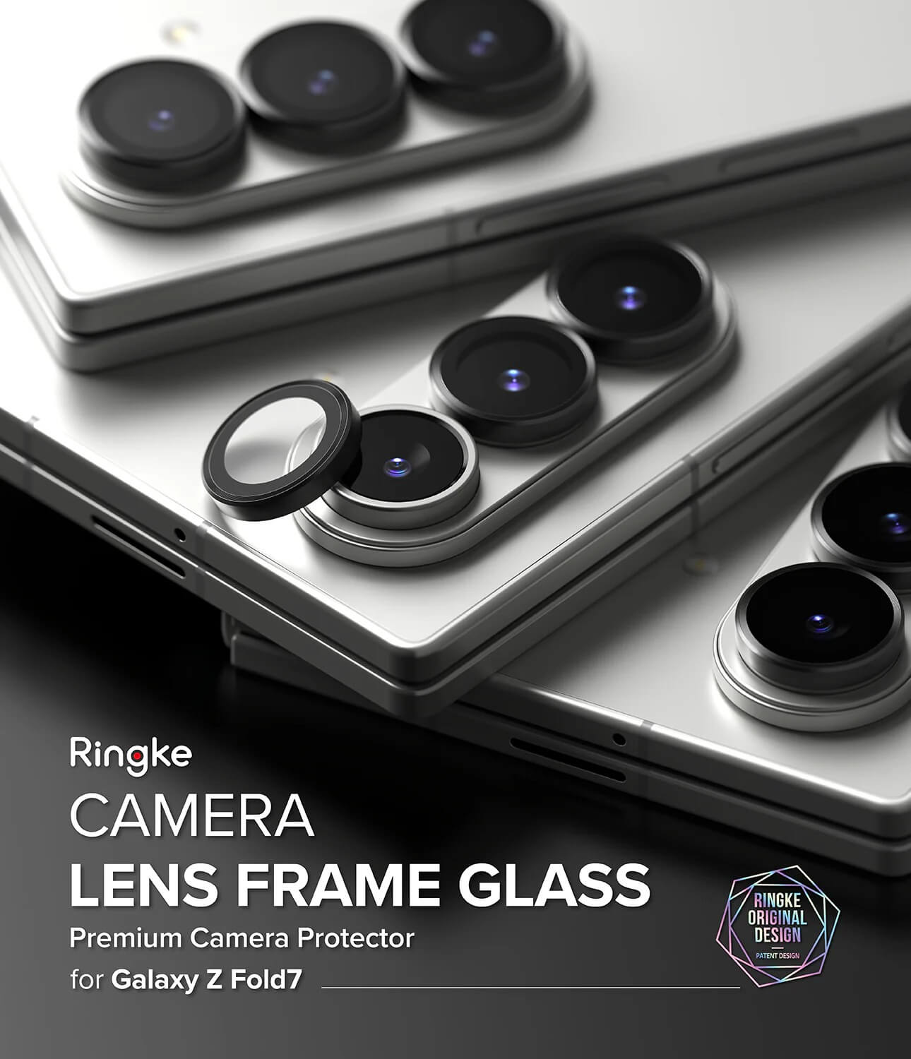 Protector de Cámara para Galaxy Z Fold 7 - Ringke Camera Lens Frame Glass (Pack de 2)