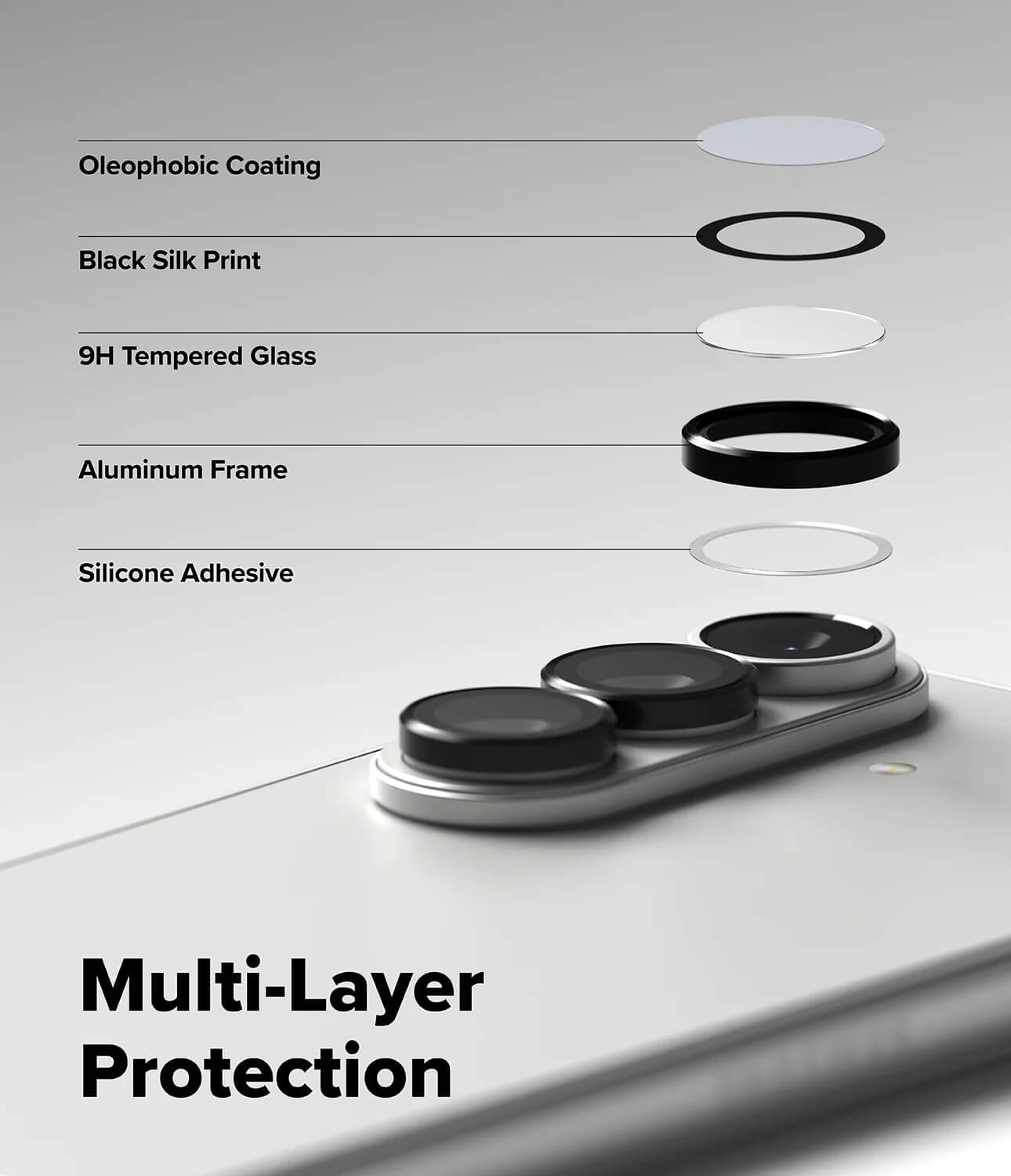 Protector de Cámara para Galaxy Z Fold 7 - Ringke Camera Lens Frame Glass (Pack de 2)