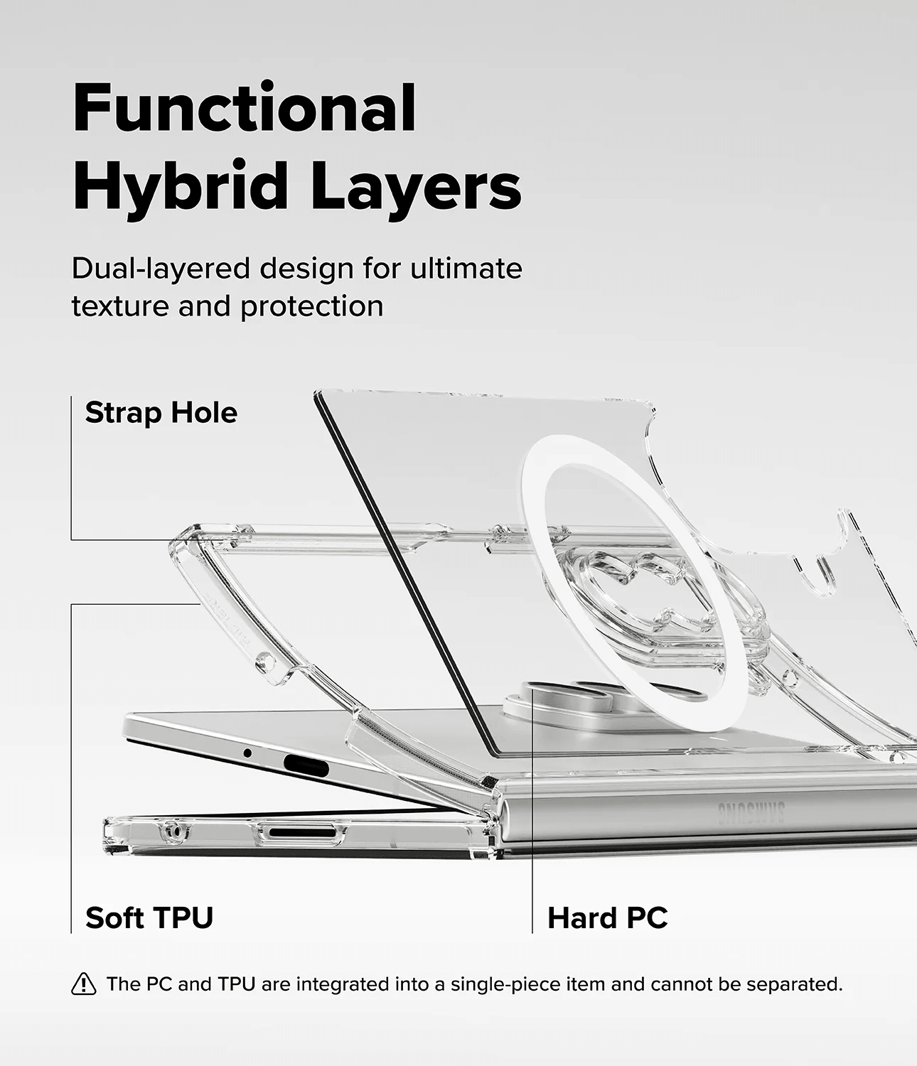 Estuche para Galaxy Z Fold 7 - Ringke Fusion Magnetic Transparente
