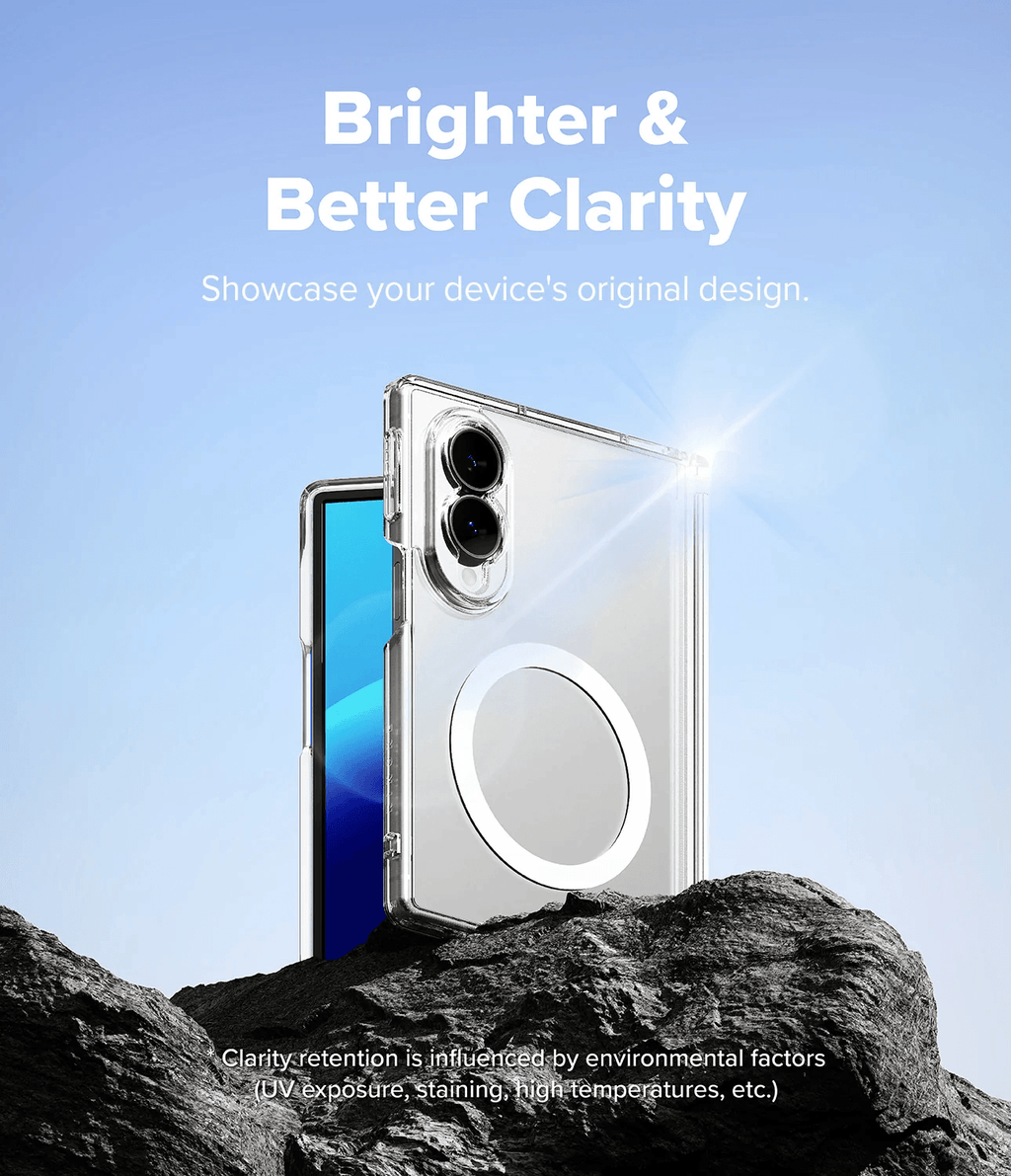 Estuche para Galaxy Z Fold 8 - Ringke Fusion Flap Magnetic - Clear