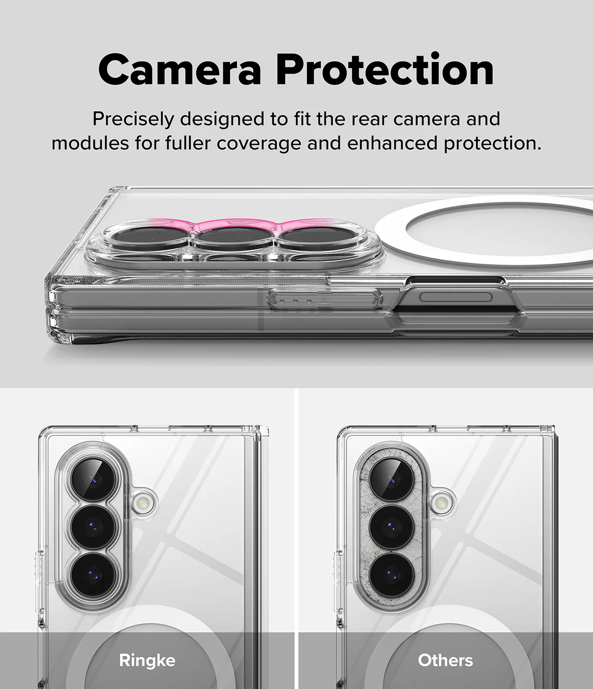 Estuche para Galaxy Z Fold 8 Ultra - Ringke Fusion Flap Magnetic - Clear