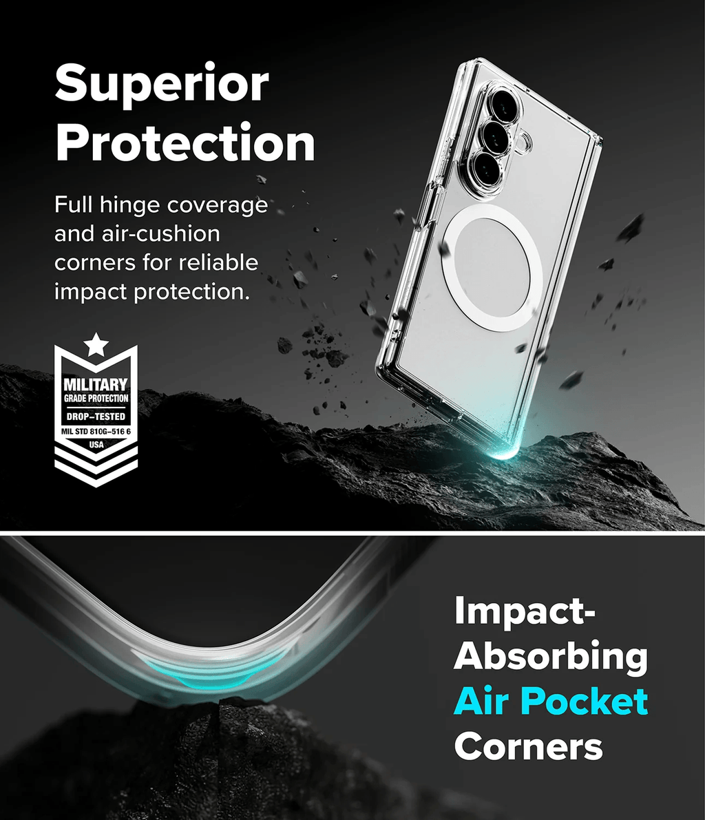 Estuche para Galaxy Z Fold 8 Ultra - Ringke Fusion Flap Magnetic - Clear