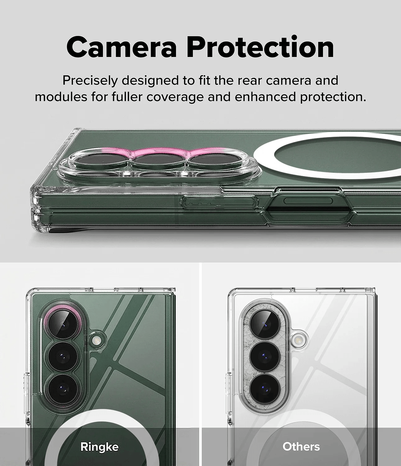 Estuche para Galaxy Z Fold 8 Ultra - Ringke Fusion Magnetic - Clear