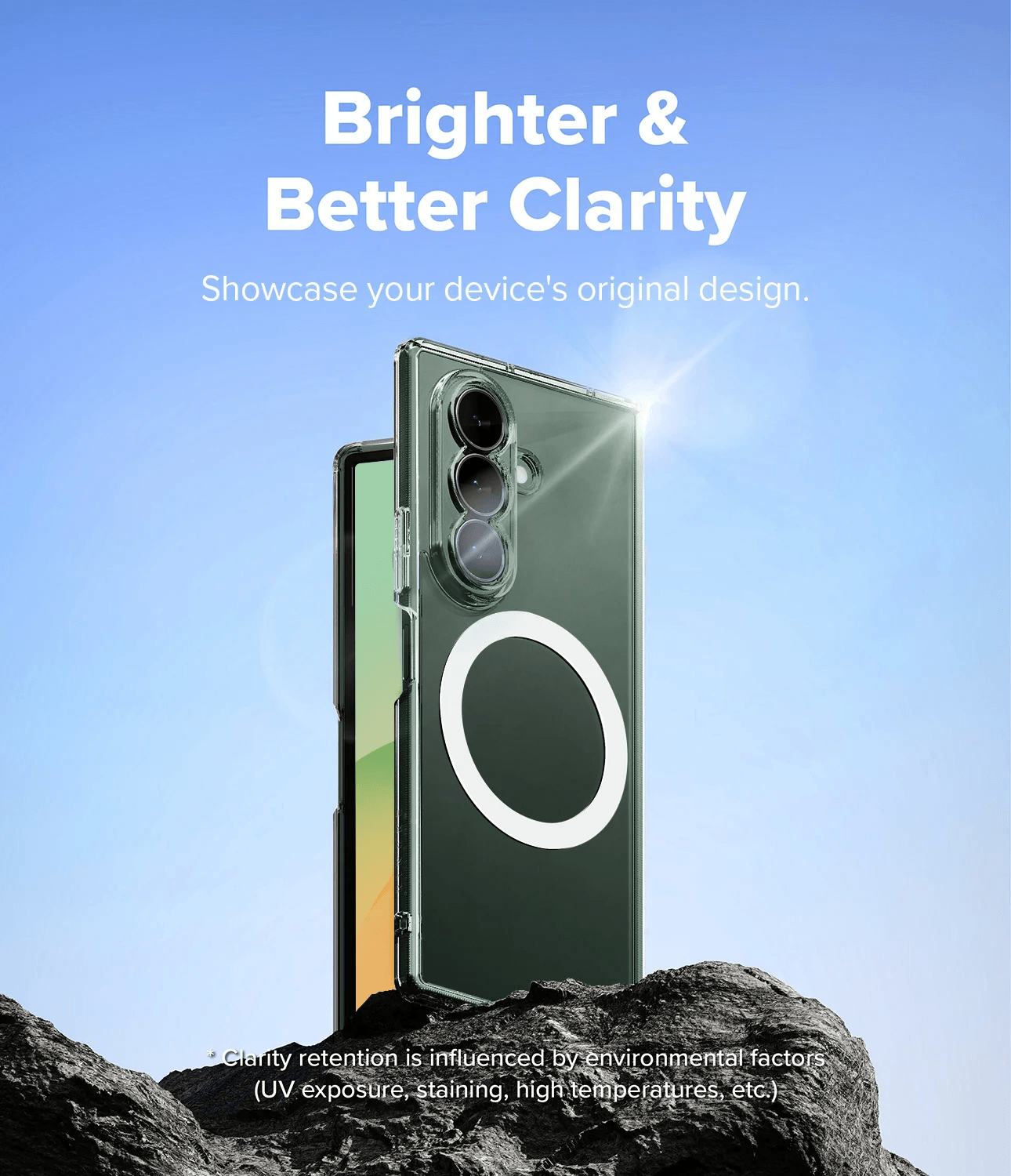 Estuche para Galaxy Z Fold 8 Ultra - Ringke Fusion Magnetic - Clear