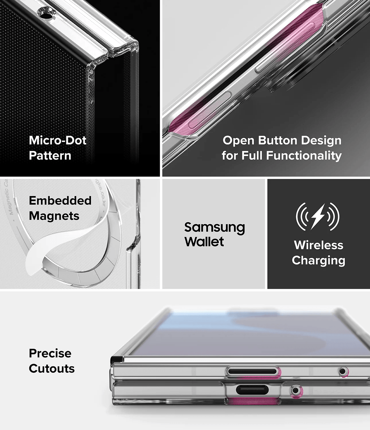 Estuche para Galaxy Z Fold 8 Ultra - Ringke Slim Magnetic - Clear