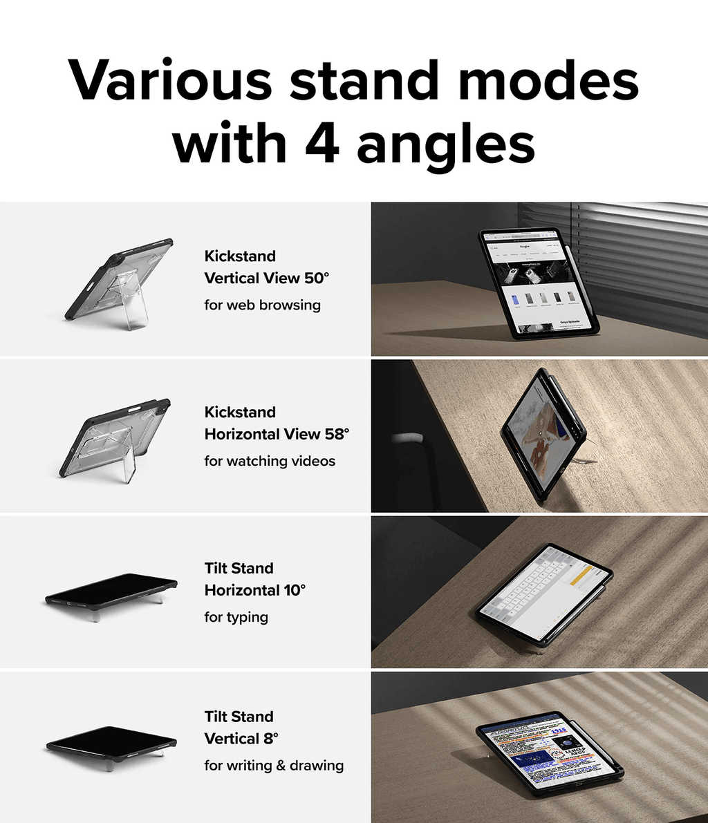 Estuche para iPad Pro - Ringke Fusion Sketch Stand