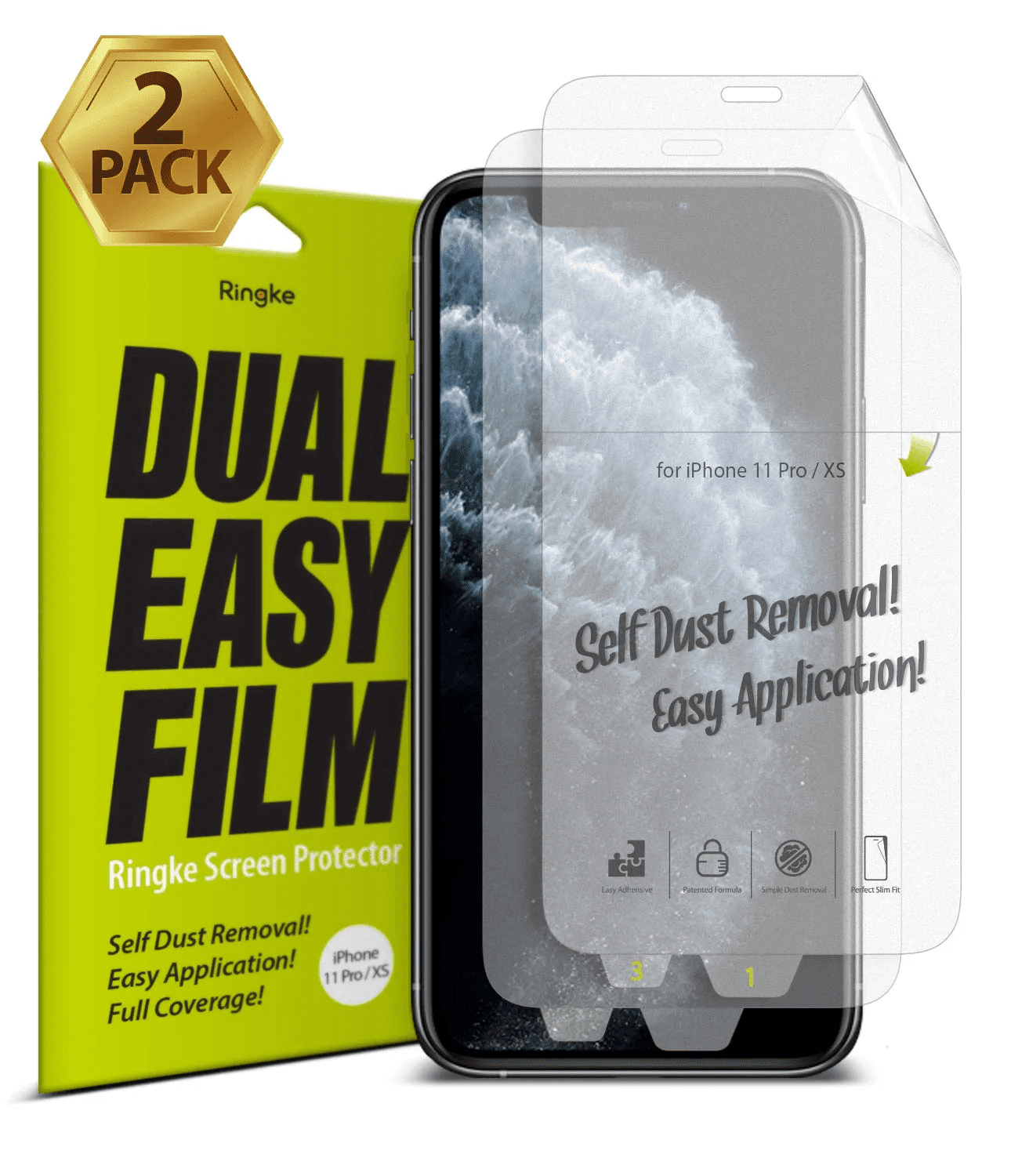 Protector de Pantalla para iPhone 11 Pro - Ringke Dual Easy Film - Clear