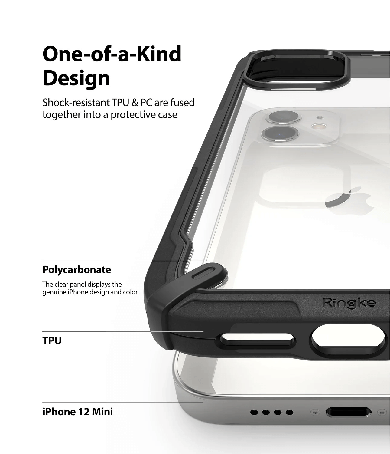 Estuche para iPhone 12 Mini - Ringke Fusion-X