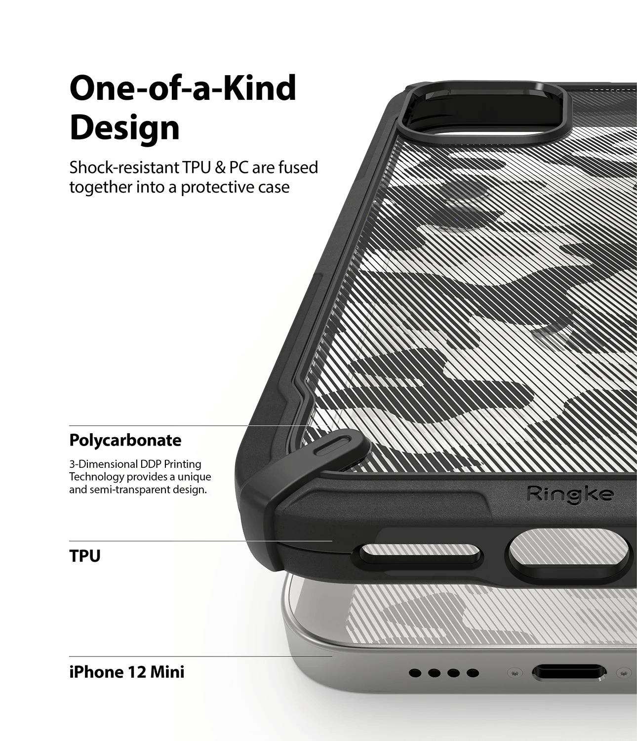 Estuche para iPhone 12 Mini - Ringke Fusion-X