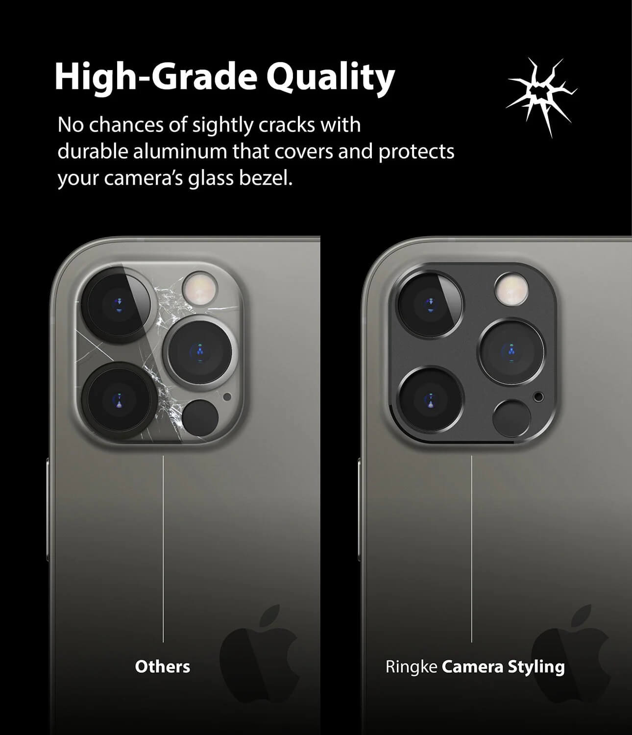 Protector de Cámara para iPhone 12 Pro - Ringke Camera Styling Black