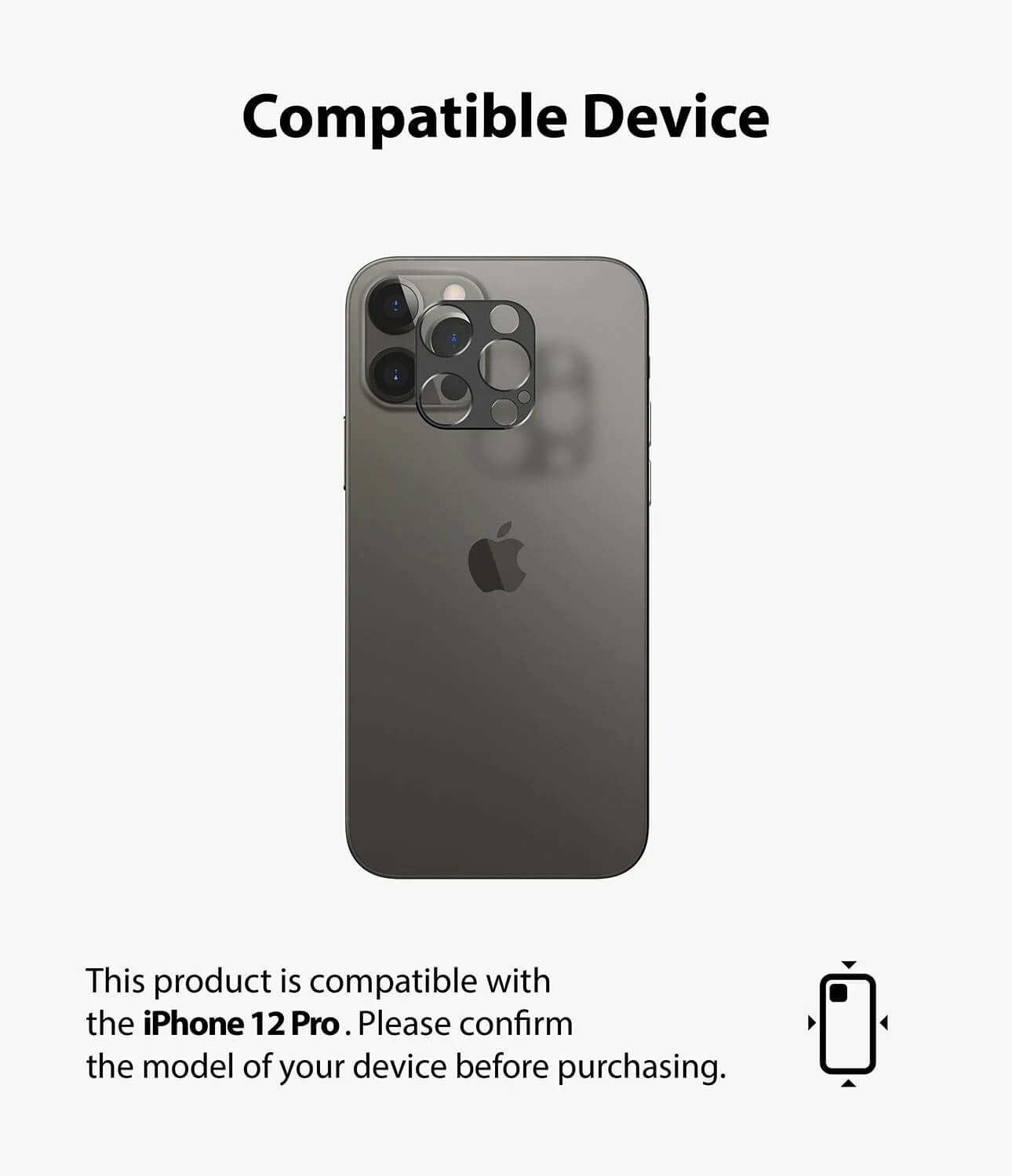 Protector de Cámara para iPhone 12 Pro - Ringke Camera Styling Black