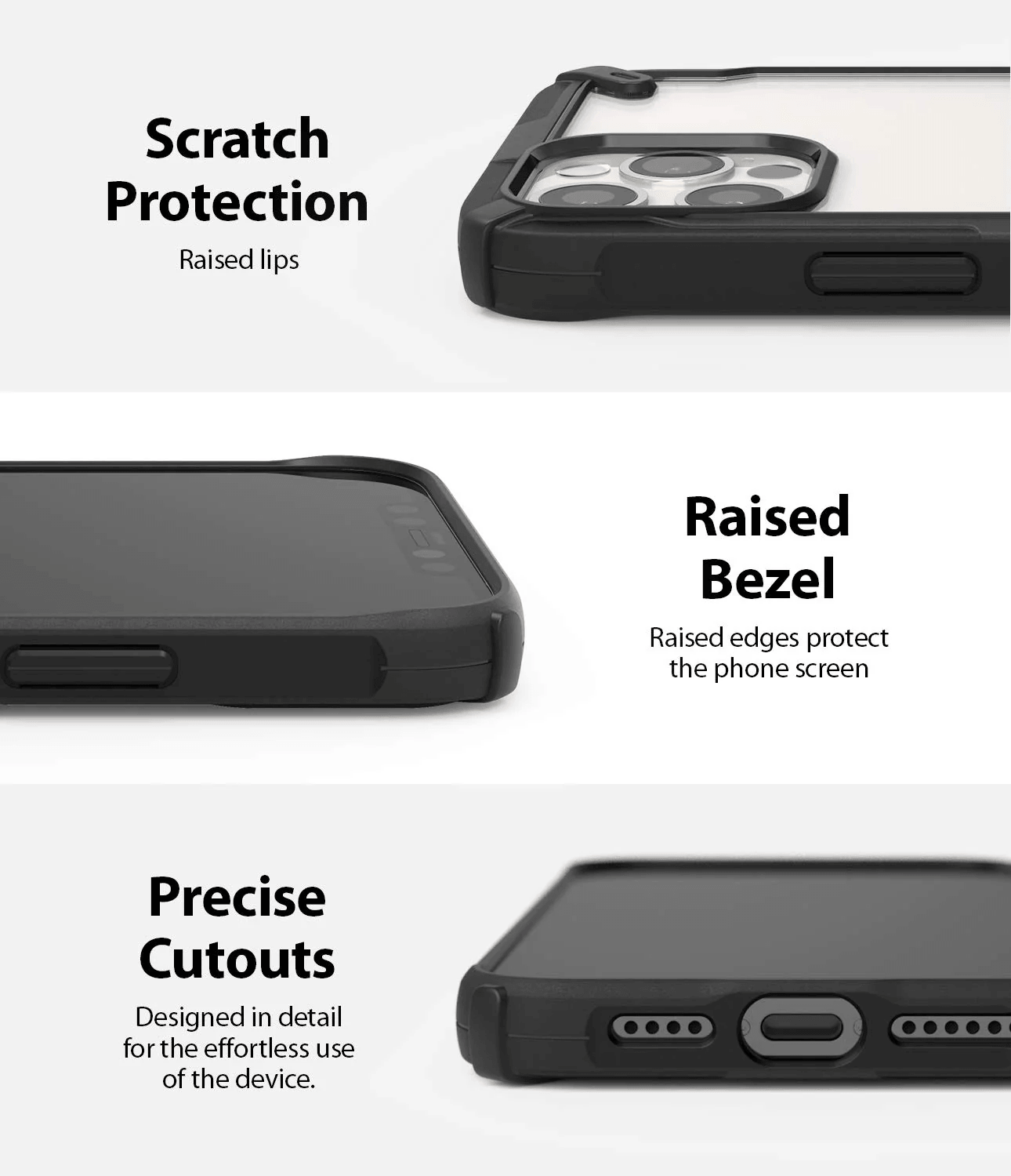 Estuche para iPhone 12 / 12 Pro - Ringke Fusion-X - Black