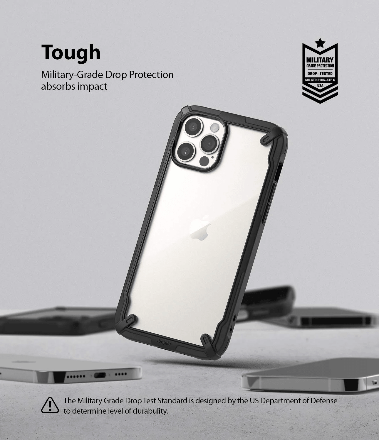 Estuche para iPhone 12 / 12 Pro - Ringke Fusion-X - Black