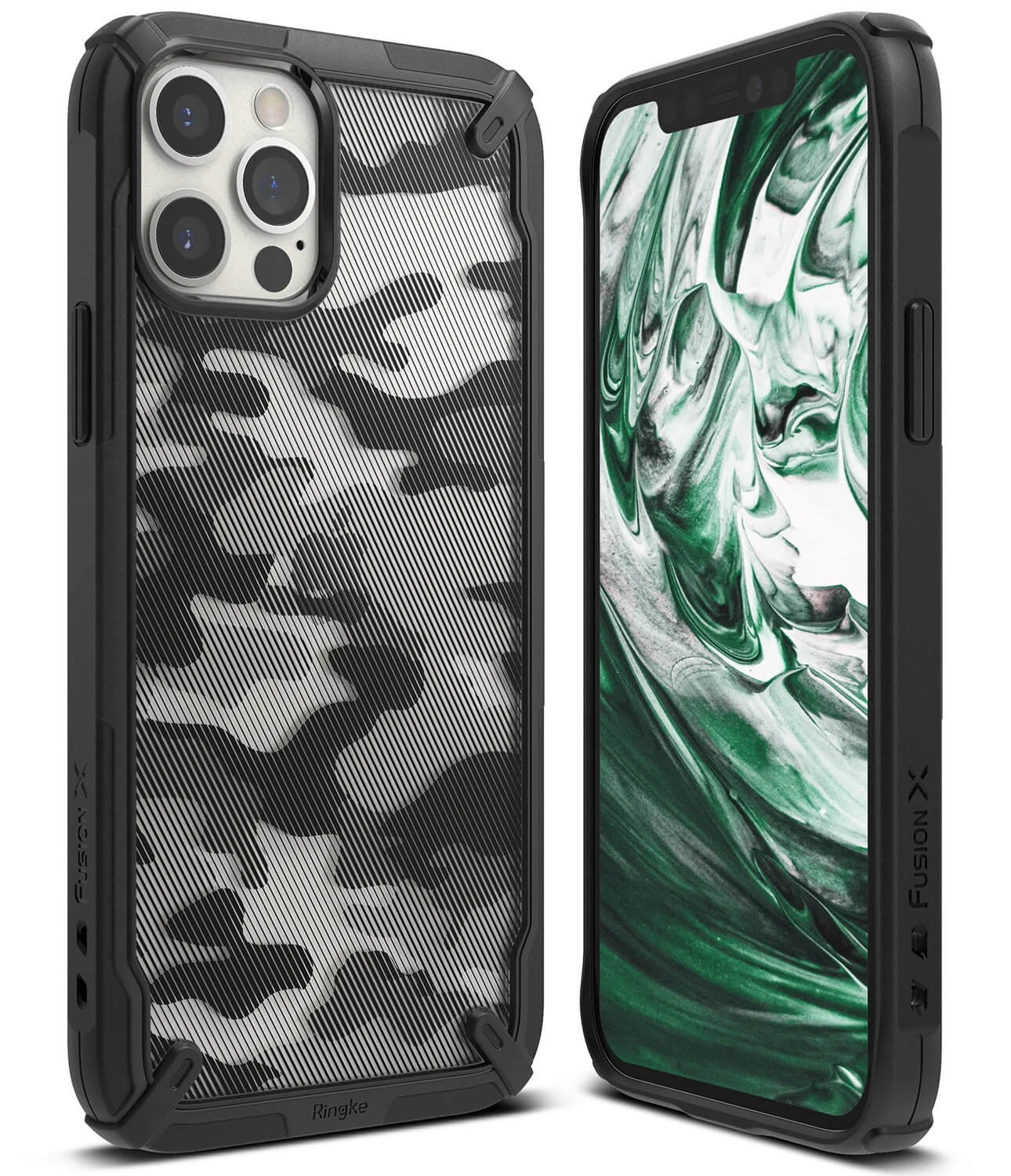 Estuche para iPhone 12 Pro Max - Ringke Fusion-X - Camo Black