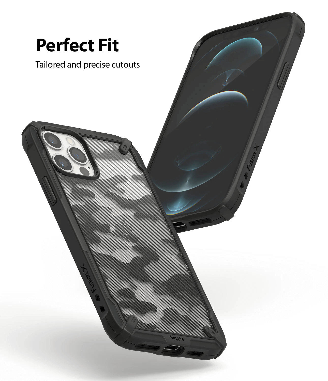 Estuche para iPhone 12 Pro Max - Ringke Fusion-X - Camo Black