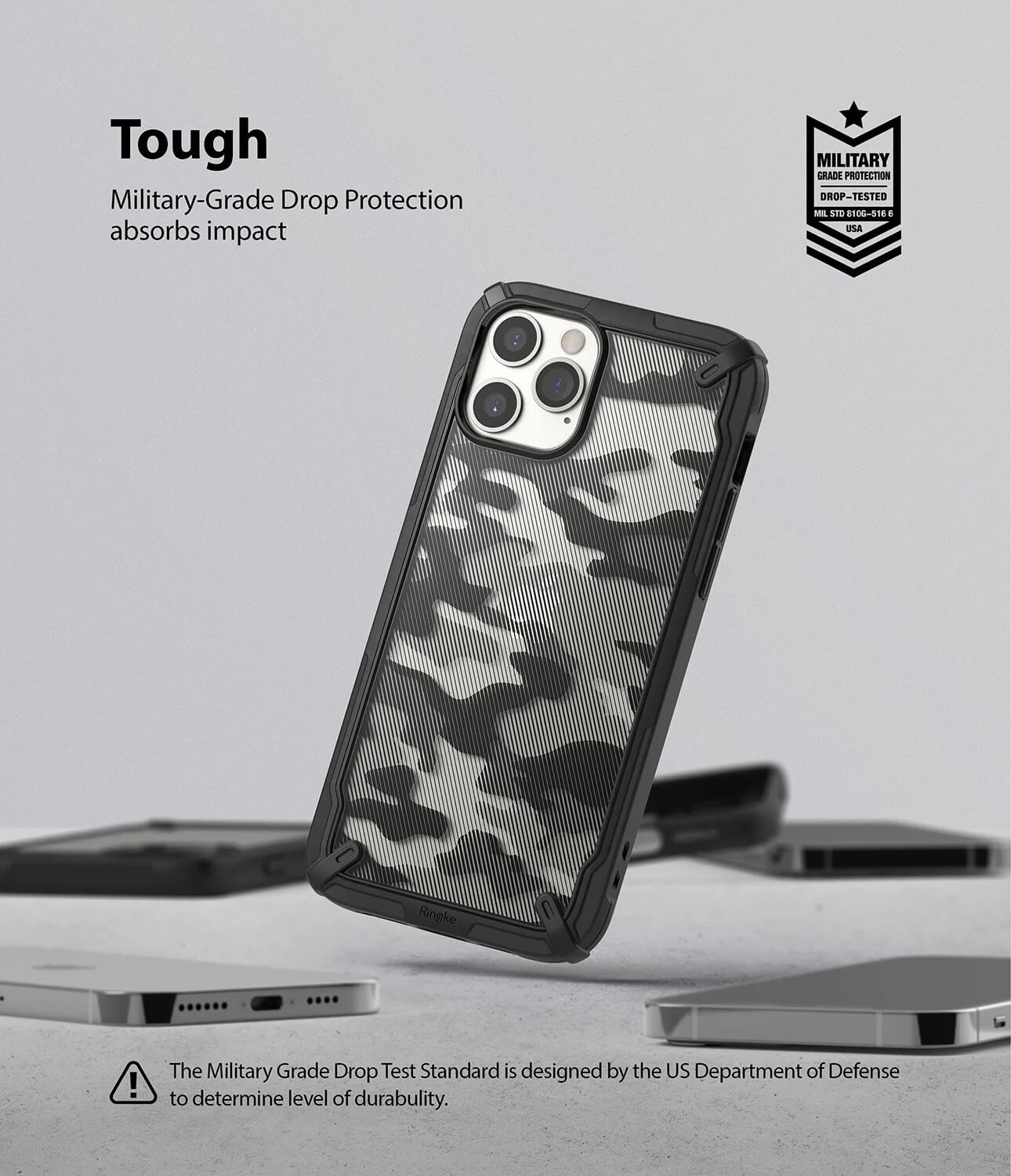 Estuche para iPhone 12 Pro Max - Ringke Fusion-X - Camo Black
