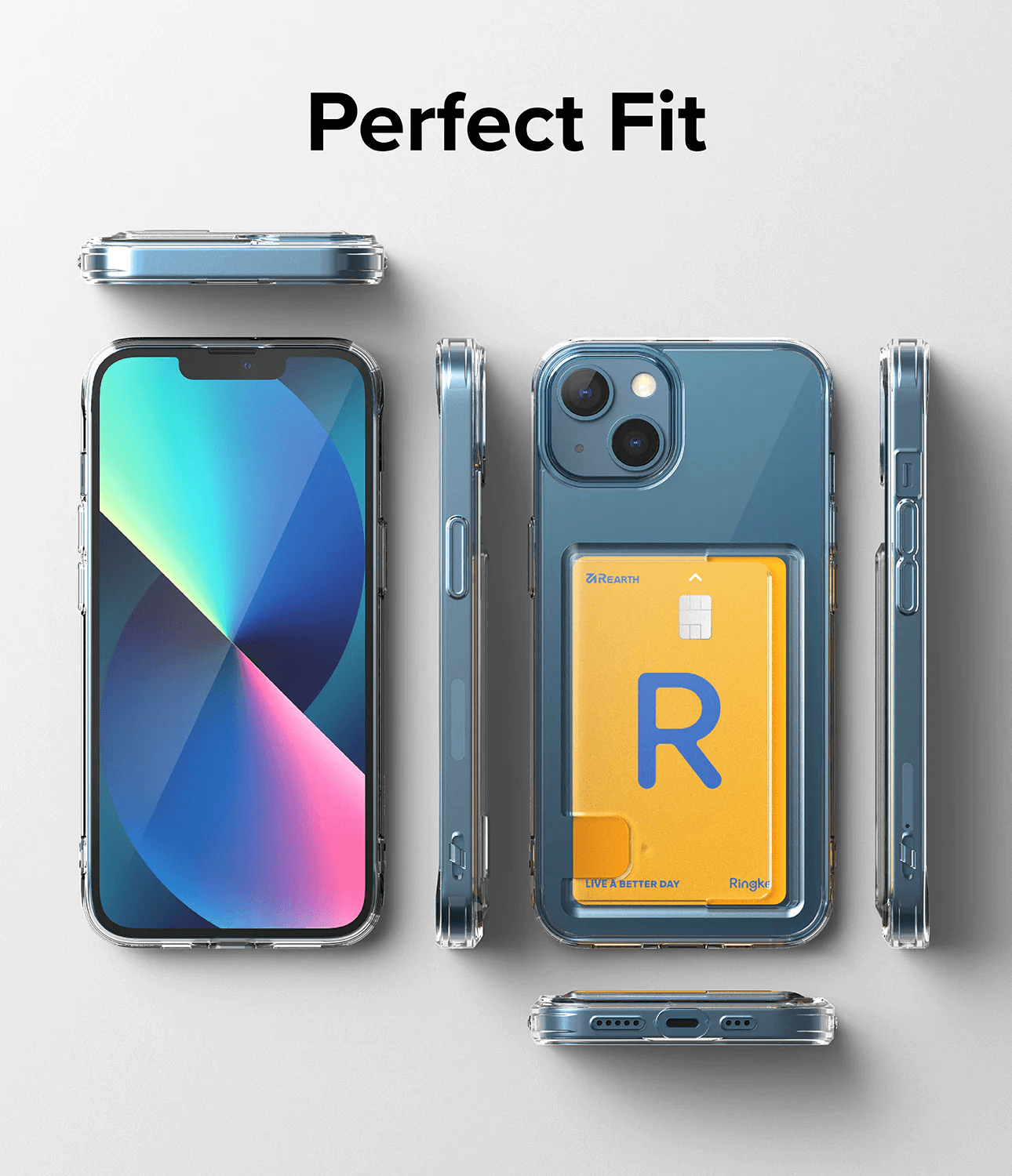 Estuche para iPhone 13 - Ringke Fusion Card - Clear