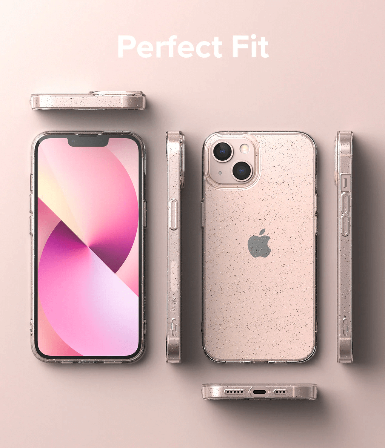 Estuche para iPhone 13 Mini - Ringke Air - Glitter Clear