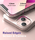 Estuche para iPhone 13 Mini - Ringke Air - Glitter Clear