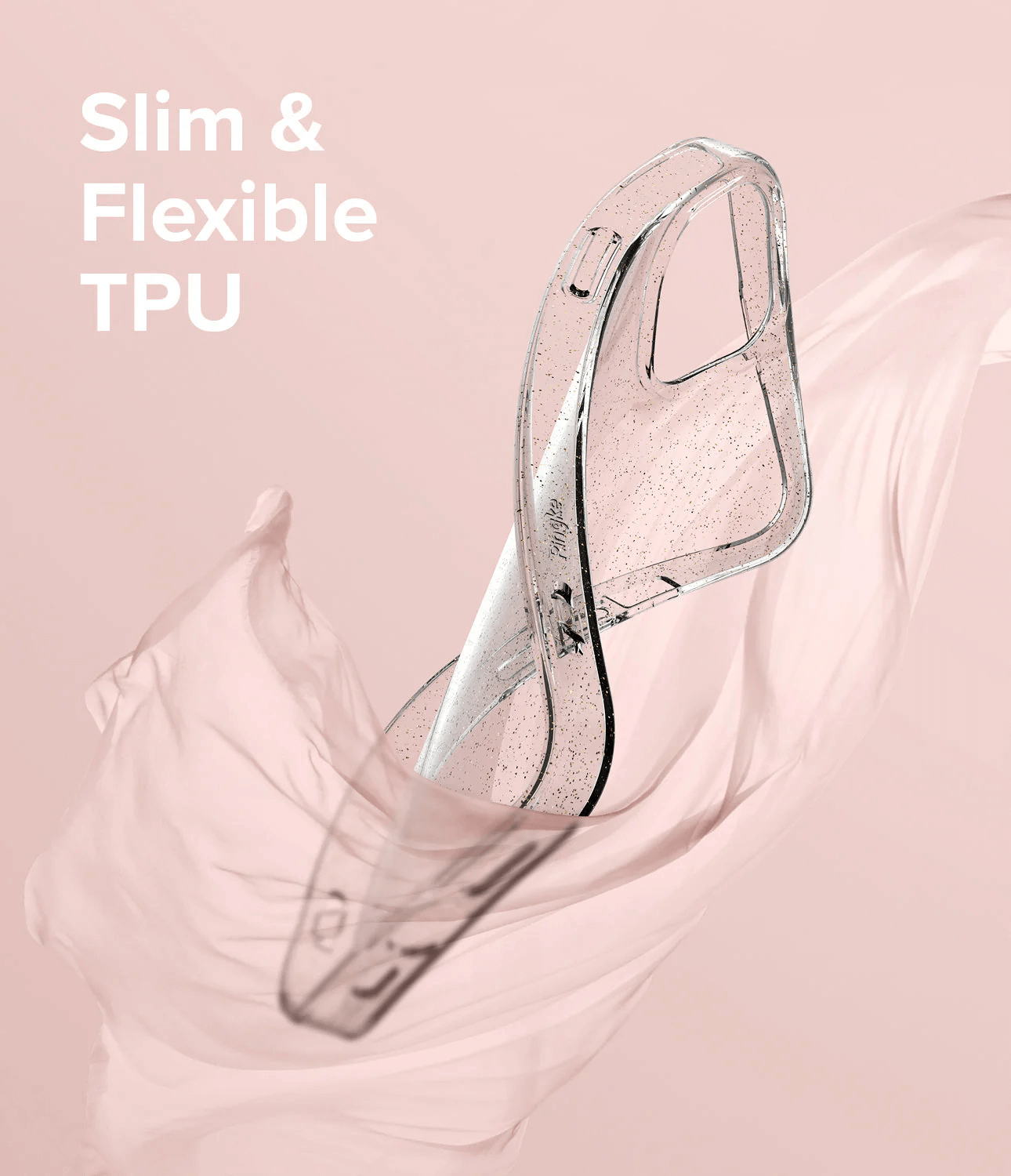 Estuche para iPhone 13 Mini - Ringke Air - Glitter Clear