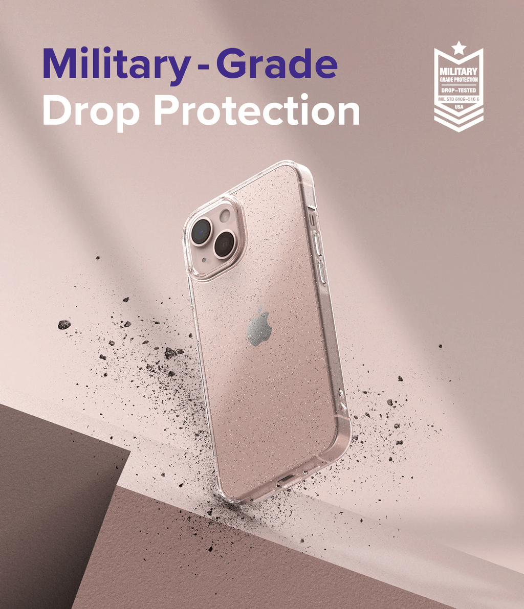 Estuche para iPhone 13 Mini - Ringke Air - Glitter Clear