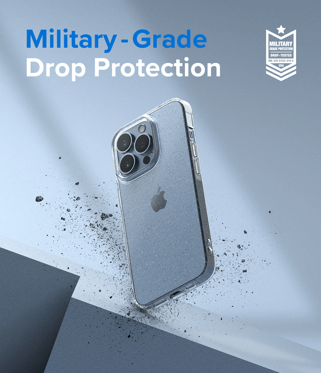 Estuche para iPhone 13 Pro - Ringke Air - Glitter Clear