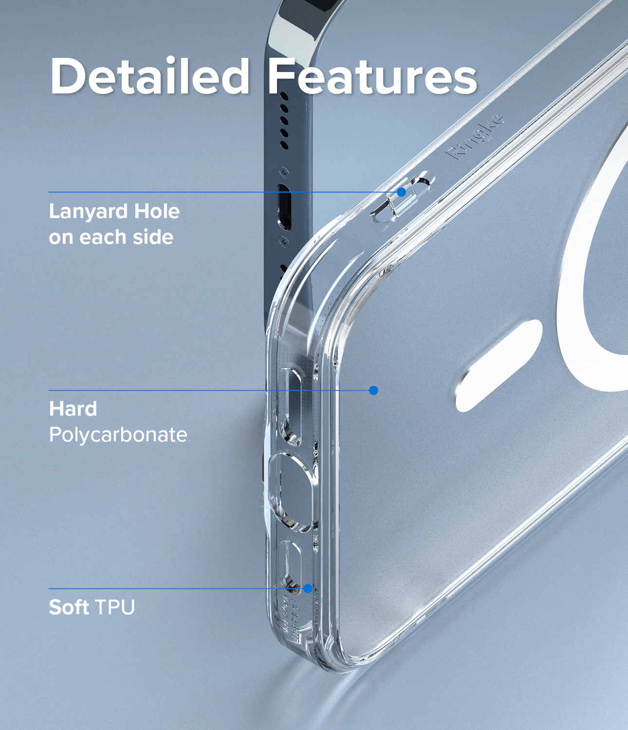 Estuche para iPhone 13 Pro - Ringke Fusion Magnetic - Matte Clear