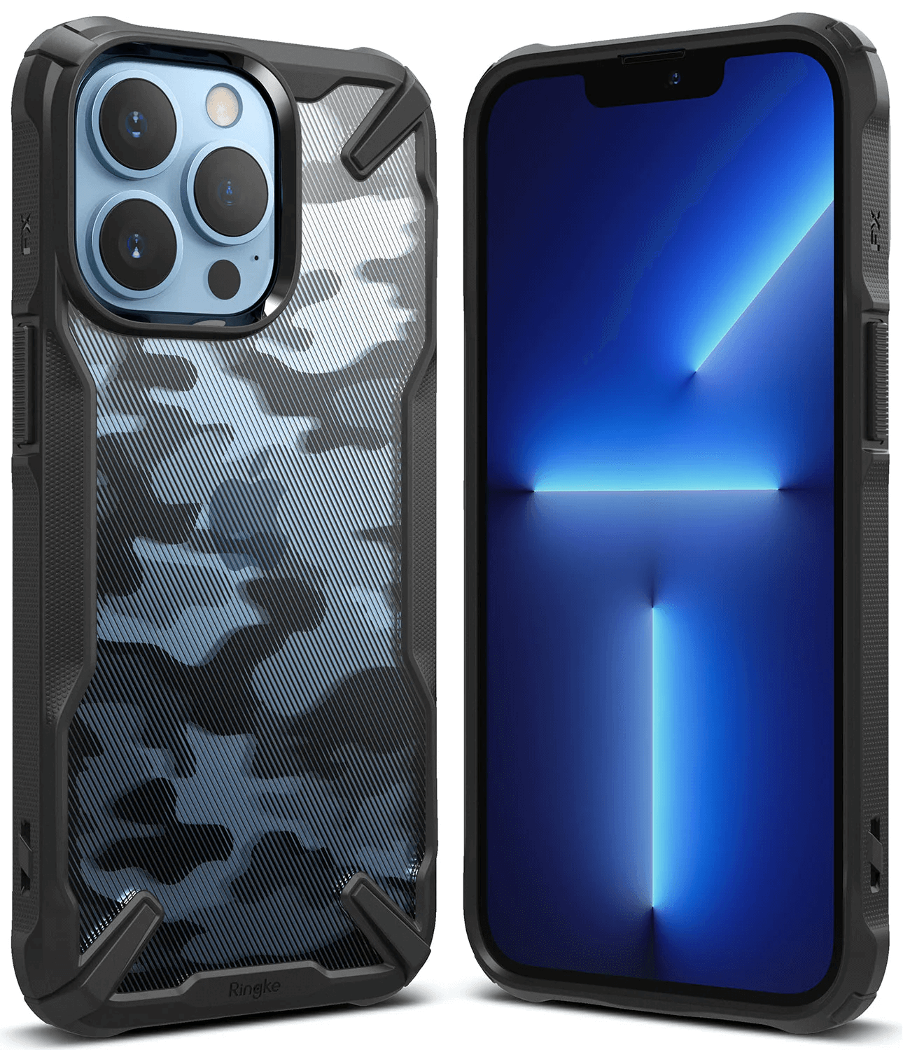 Estuche para iPhone 13 Pro - Ringke Fusion-X - Camo Black
