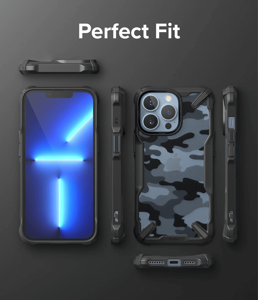 Estuche para iPhone 13 Pro - Ringke Fusion-X - Camo Black